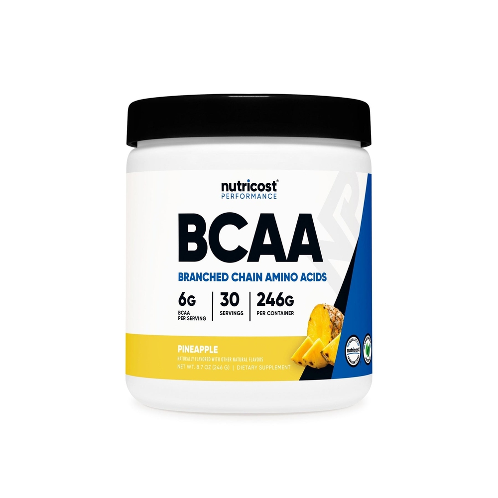 Nutricost, ანანასის არომატით, 246 გრ, BCAA Powder Pineapple