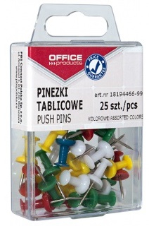 OFFICE PRODUCTS, ფერადი ჭიკარტები, 25 ცალი