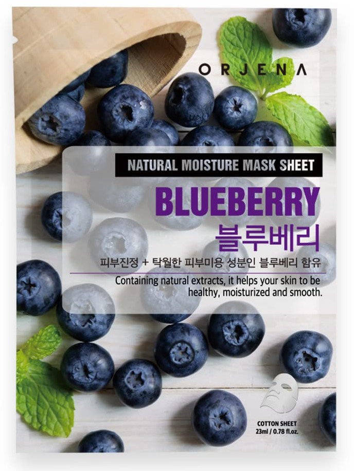 Orjena სახის ნიღაბი Natural Moisture Blueberry