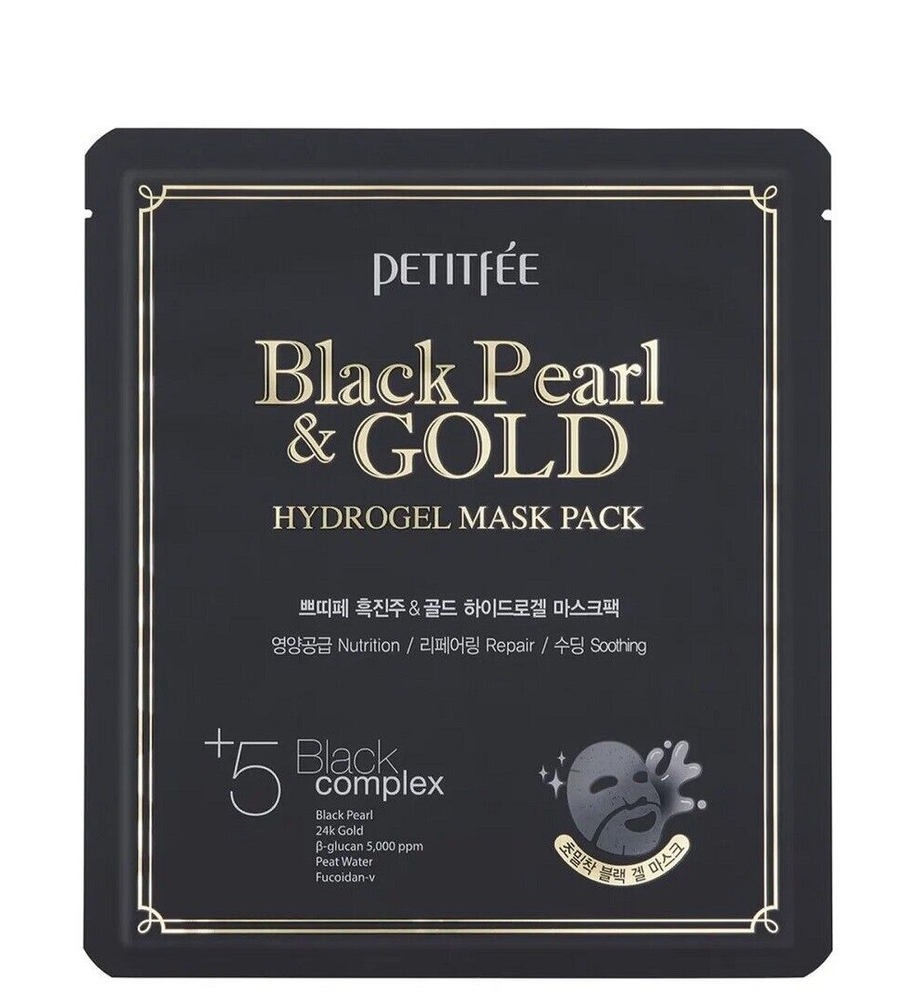 Petitfee Black Pearl & Gold სახის ნიღაბი