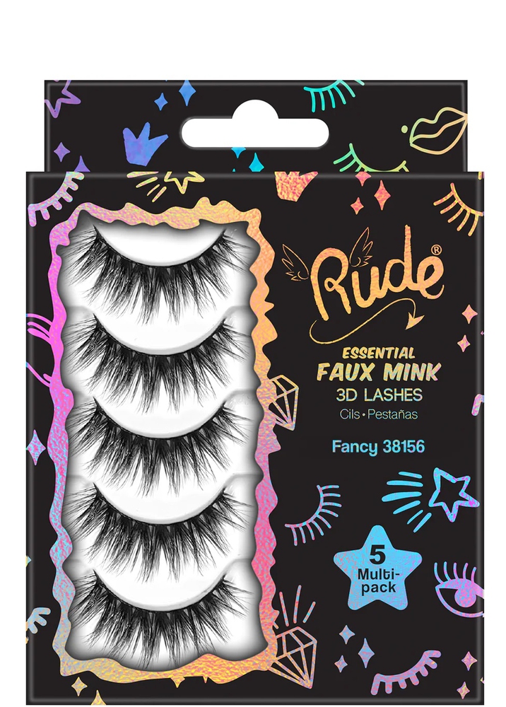 Rude Cosmetics Essential Faux Mink 3D ხელოვნური წამწამები