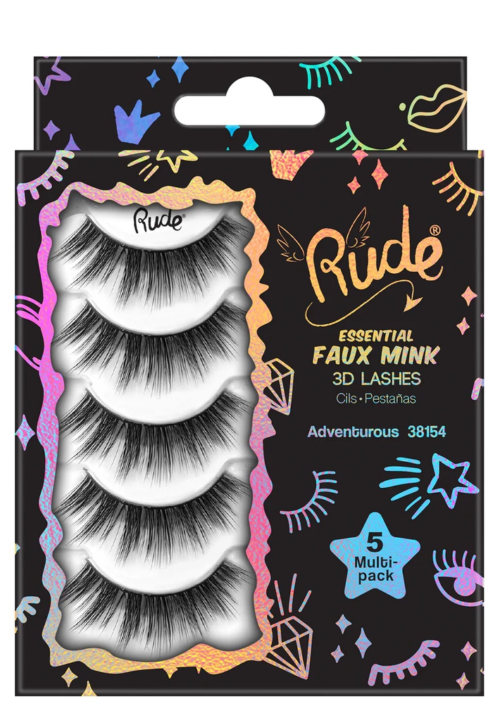 Rude Cosmetics Essential Faux Mink 3D ხელოვნური წამწამები