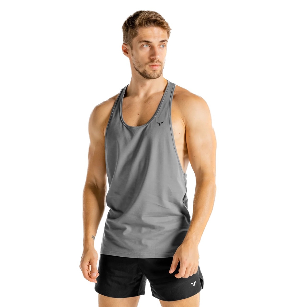 SQUATWOLF, MAN, სპორტული მაისური, ზომა - Large, Core Stringer - Grey