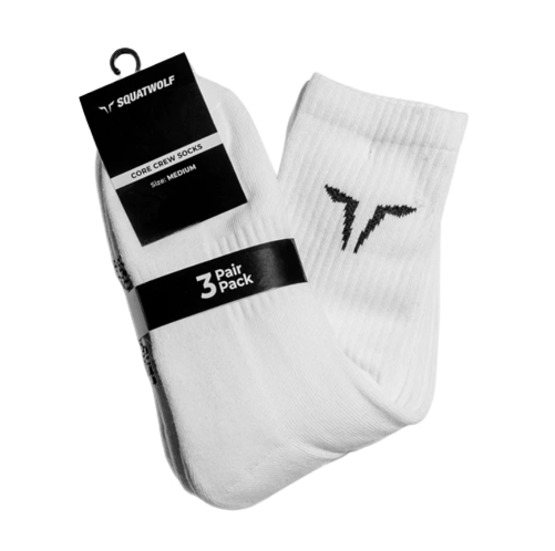 SQUATWOLF, წინდები, , Core Crew Socks - White, Size - Small