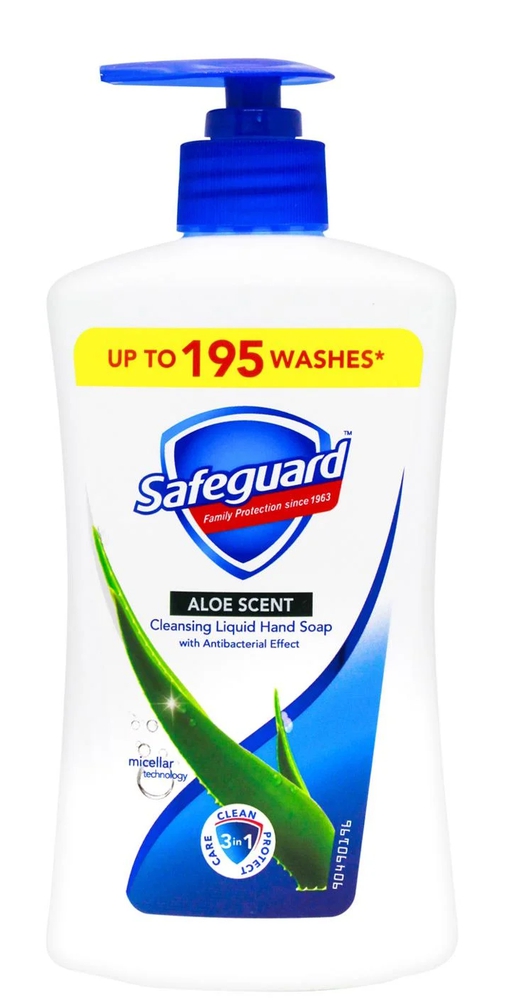 Safeguard Aloe Vera თხევადი საპონი 390 მლ