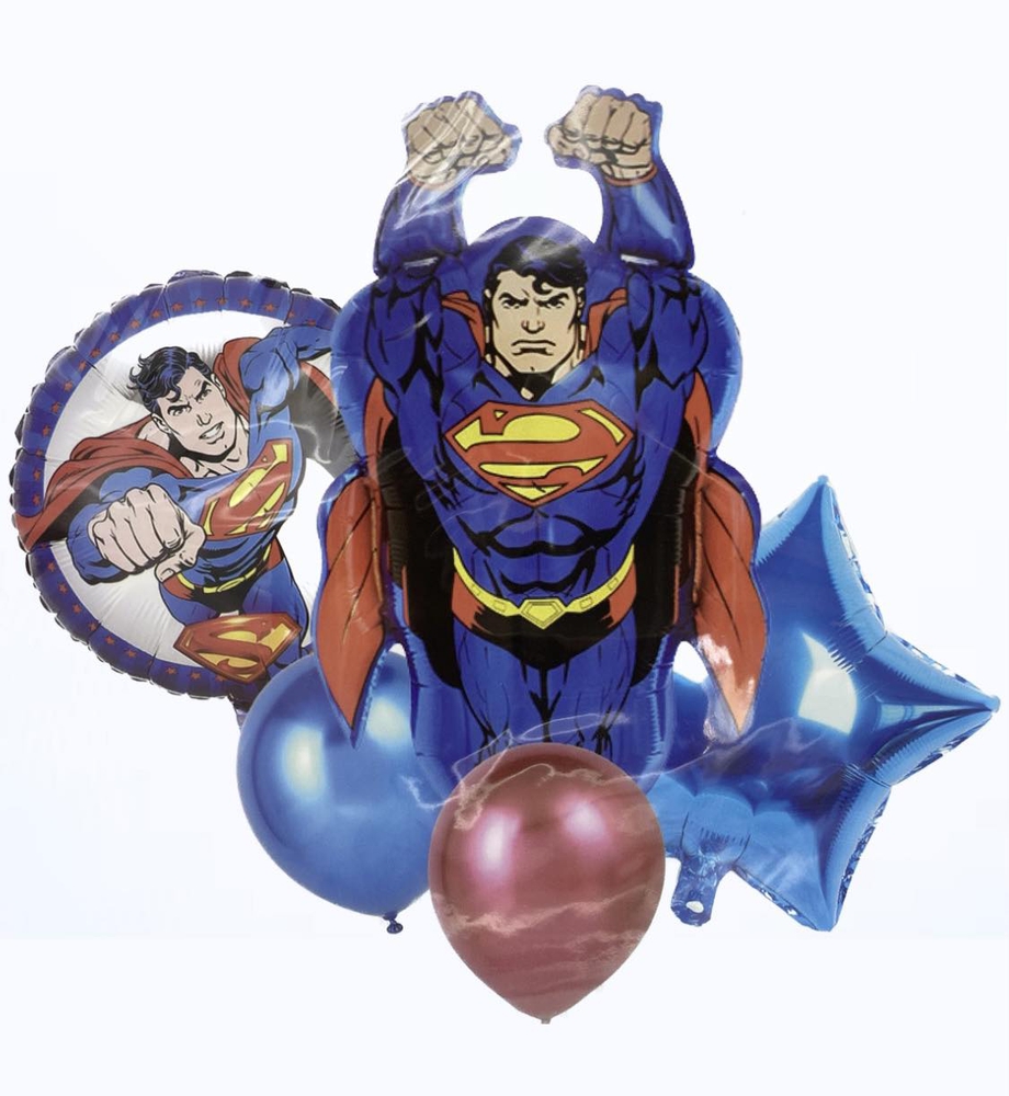 Xingaosheng, ბუშტების ნაკრები, Superman, 6 ცალი.