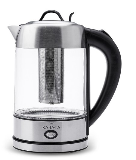 ელექტრო ჩაიდანი Karaca 20047001 Glass Electric Kettle Inox