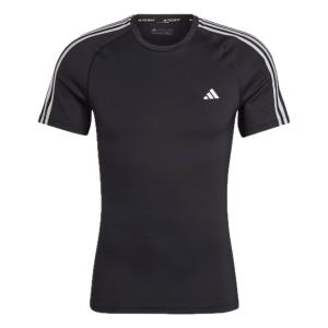 Adidas, MAN, სპორტული მაისური, ზომა - Small, Techfit 3-Stripes Training Tee