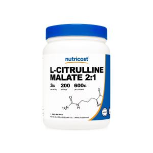 Nutricost, ელ-ციტრულინი, 600 გრ, L-Citrulline Malate 2:1 Powder