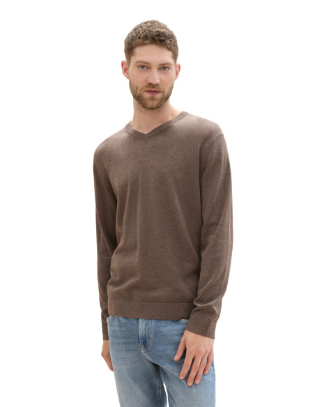 კაცის სვიტერი Tom Tailor - Basic V-neck Knit