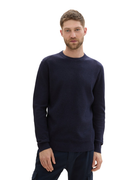 კაცის სვიტერი Tom Tailor - Cosy Structured Crewneck Knit