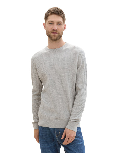 კაცის სვიტერი Tom Tailor - Cosy Structured Crewneck Knit