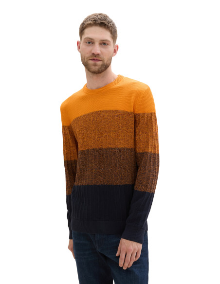 კაცის სვიტერი Tom Tailor - Structure Mix Crewneck Knit