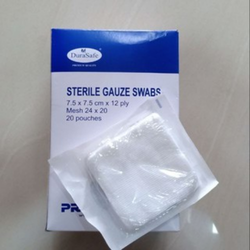 მარლის საფენი სტერილური  7.5X7.5სმ 8ფენა