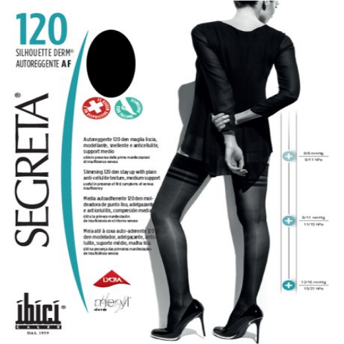 სეგრეტა - გოლფი კომპრ თათით SILHOUETTE 120; სქელი 12/16 mmHg - 15/21 დაბალი კომპრესია ღია ყავისფერი ზომა-2