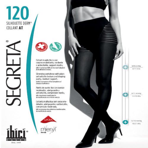 სეგრეტა - გოლფი კომპრ თათით SILHOUETTE 120; სქელი 12/16 mmHg - 15/21 დაბალი კომპრესია ღია ყავისფერი ზომა-3