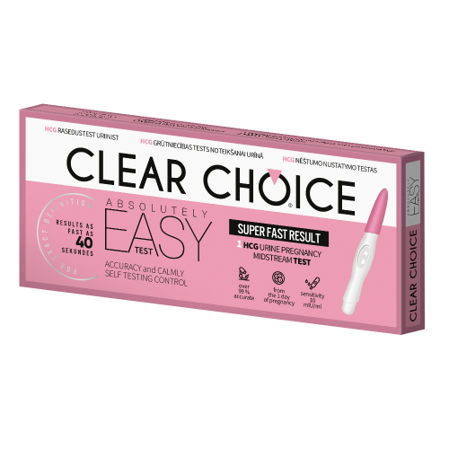 ტესტი ორსულობის დასადგენი ჭავლური clear chois easy