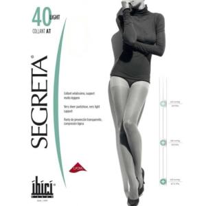 სეგრეტა - კოლგოტი კომპრ თათით PRESTIGE LIGHT 40; თხელი 6/9 mmHg. 8/12 დაბალი კომპრესია შავი ზომა-2