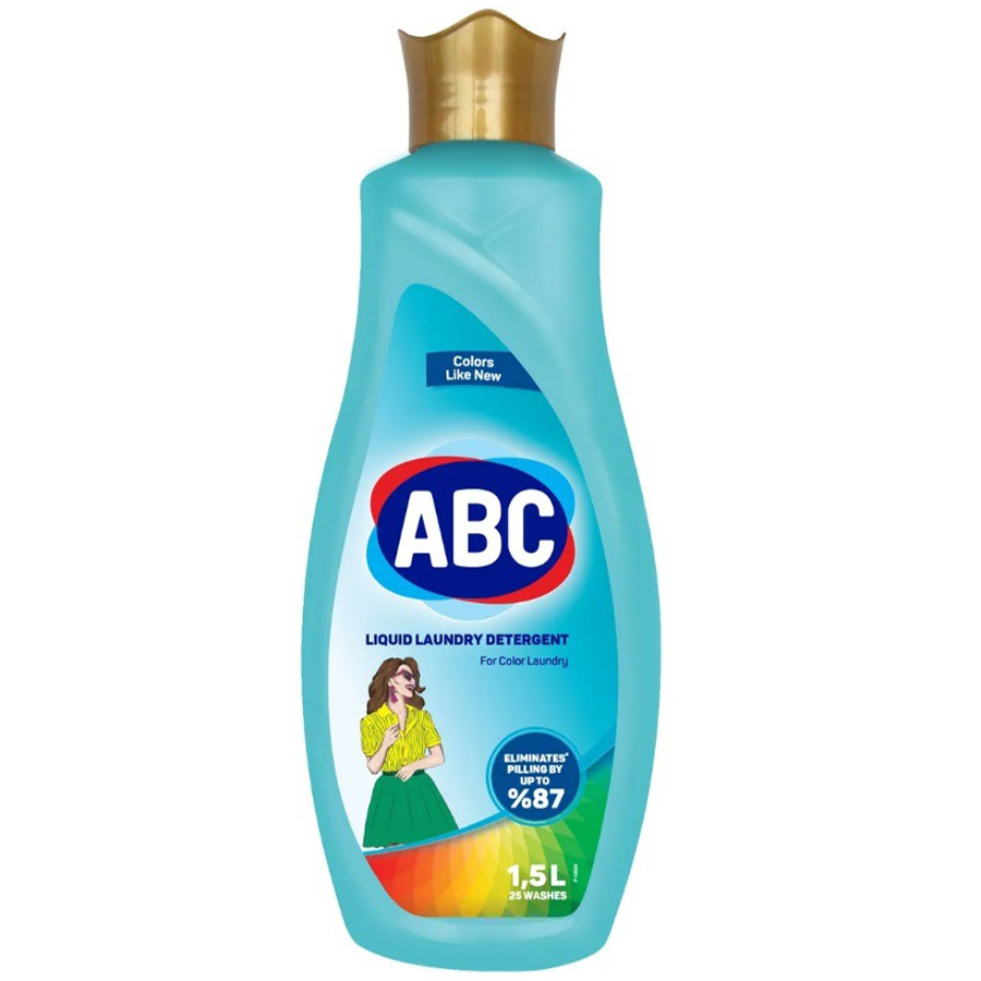 ABC ფერადი ქსოვილის სარეცხი სითხე 1500 მლ (ეი ბი სი)