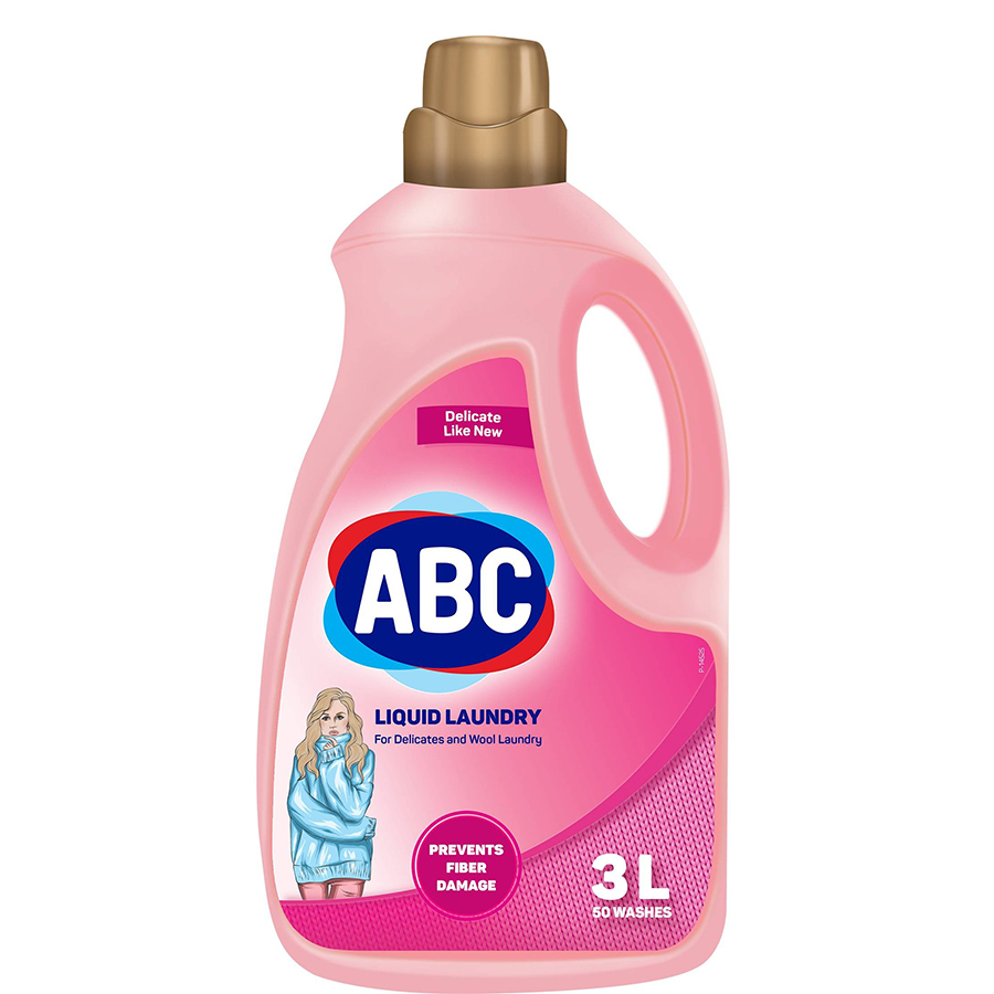ABC თხევადი სარეცხი საშუალება ფერადი ქსოვილისთვის 3 ლ (ეი ბი სი)