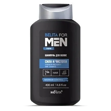 BELITA თმის შამპუნი "ძალა და სისუფთავე" 400 მლ ბელიტა მამაკაცებისთვის (ბელიტა)