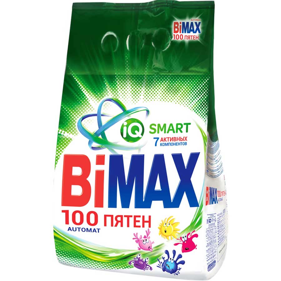 BIMAX უნივერსალური სარეცხი ფხვნილი ავტომატური რეცხვისთვის 1.5 კგ (ბიმაქსი)