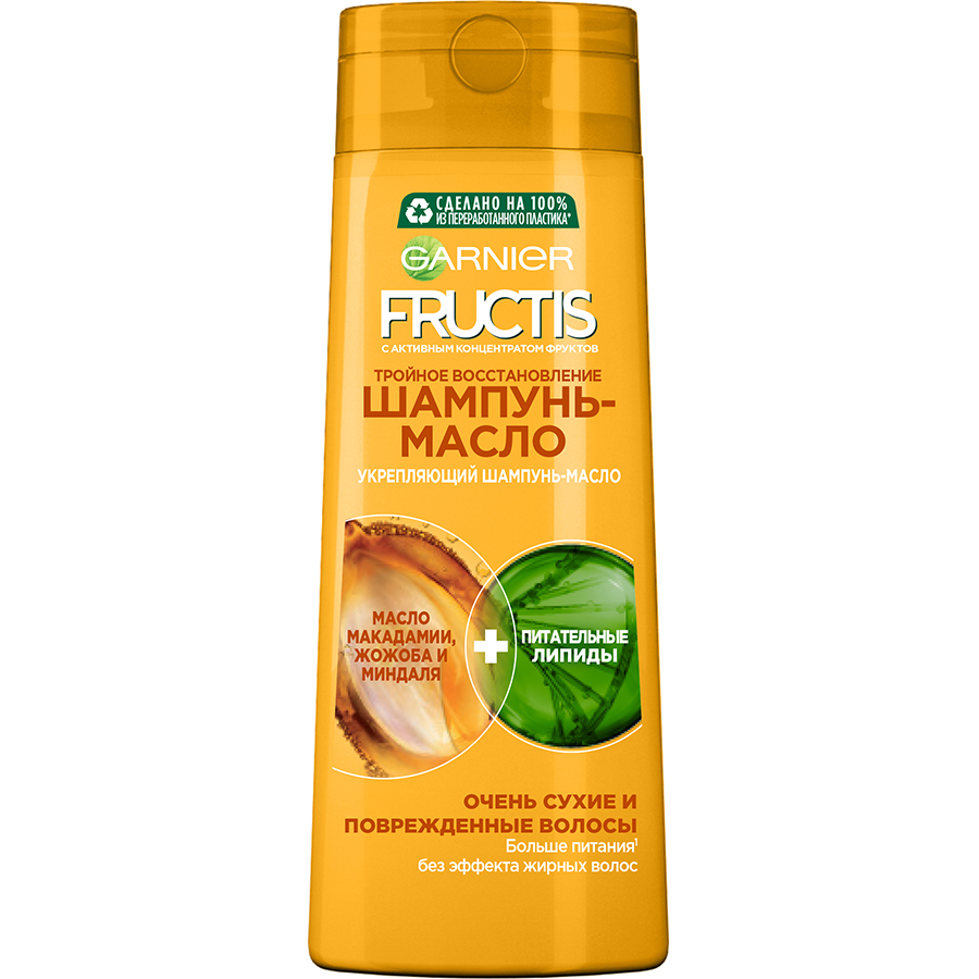 GARNIER FRUCTIS დაზიანებული თმის შამპუნი 'სამმაგი აღდგენა' მლ 250 (გარნიერი)