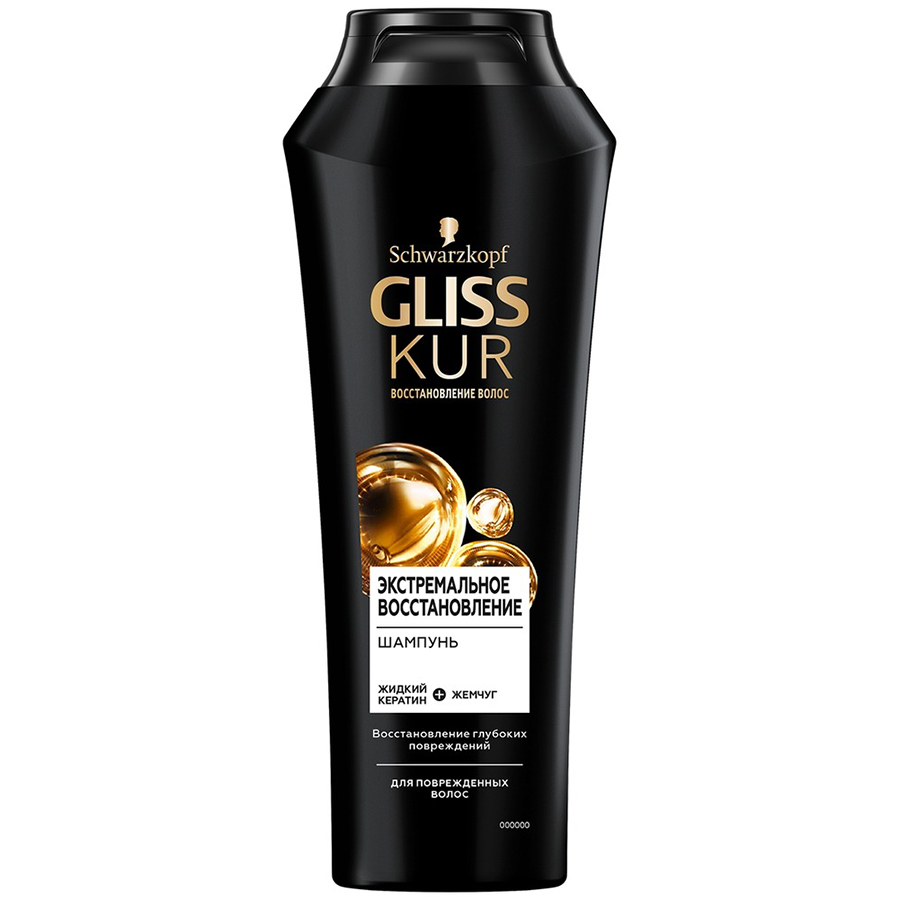 GLISS KUR დაზიანებული და მშრალი თმის შამპუნი 250 მლ (გლის კური)