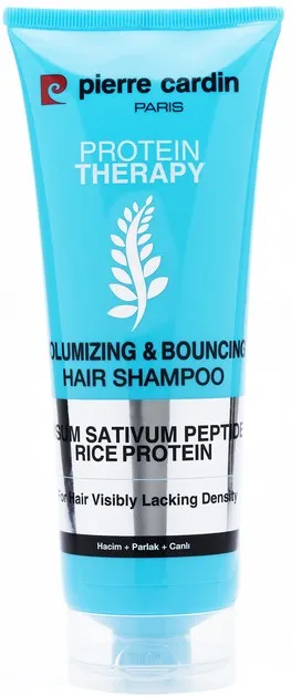 PIERRE CARDIN  შამპუნი მოცულობისა და მბზინავი თმის  Protein Therapy  (პიერ კარდინი)