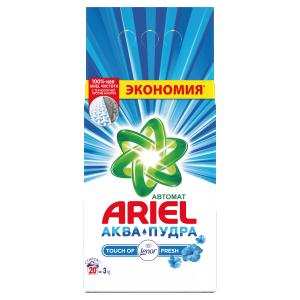 ARIEL თეთრი ქსოვილის სარეცხი ფხვნილი ავტომატური რეცხვისთვის 3000 გრ (არიელი)