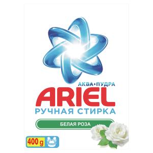 ARIEL თეთრი ქსოვილის სარეცხი ფხვნილი ხელით რეცხვისთვის 400 გრ (არიელი)