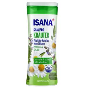ISANA შამპუნი ნორმალური და ცხიმიანი თმისთვისთვის გვირილა და სალბი 300 მლ (ისანა)