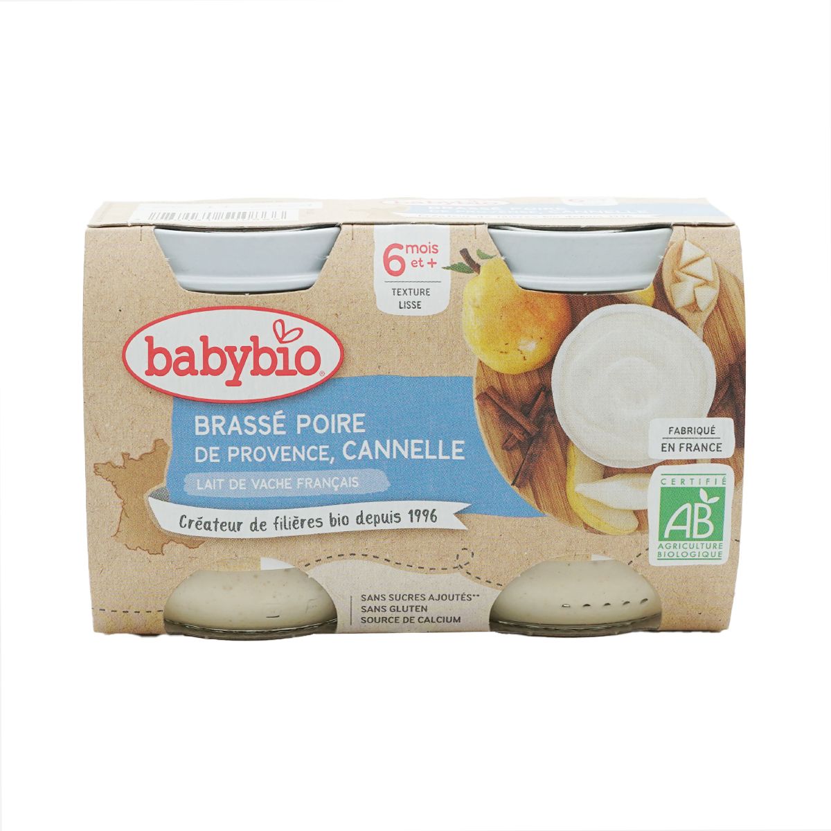 BabyBio - ბეიბი ბიო ფრანგული იოგურტი მსხალი 2 ცალი 0866