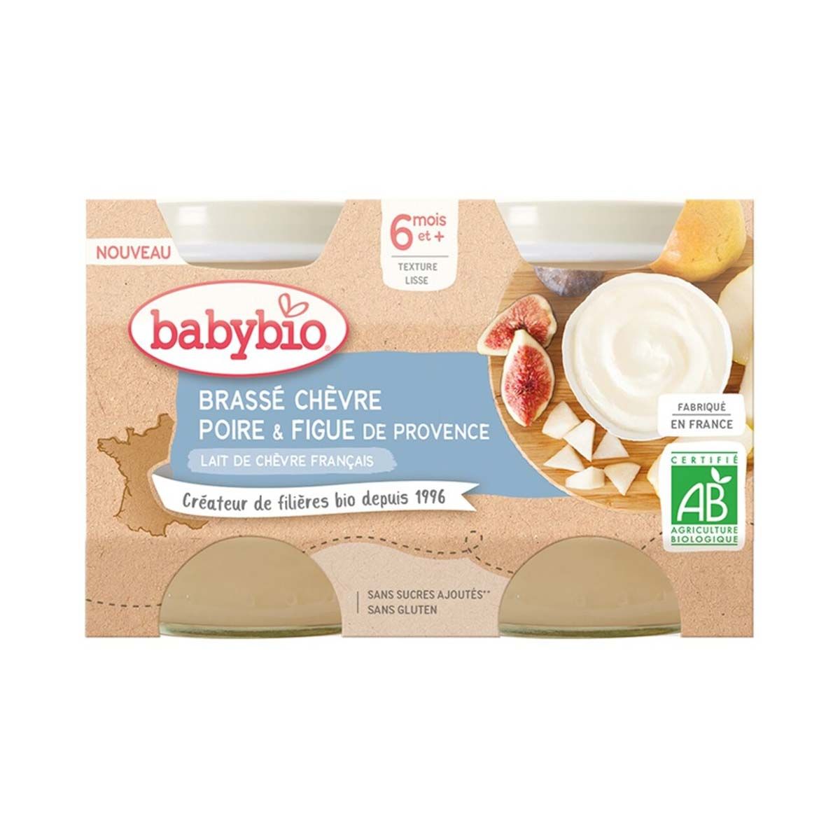 BabyBio - ბეიბი ბიო ფრანგული იოგურტი მსხალი 2 ცალი 0903