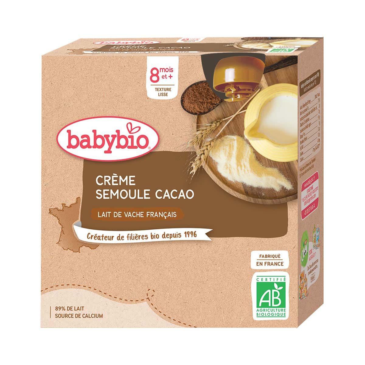 BabyBio - ბეიბი ბიო ფრანგული პუდინგი კაკაო 4 ცალი 0801