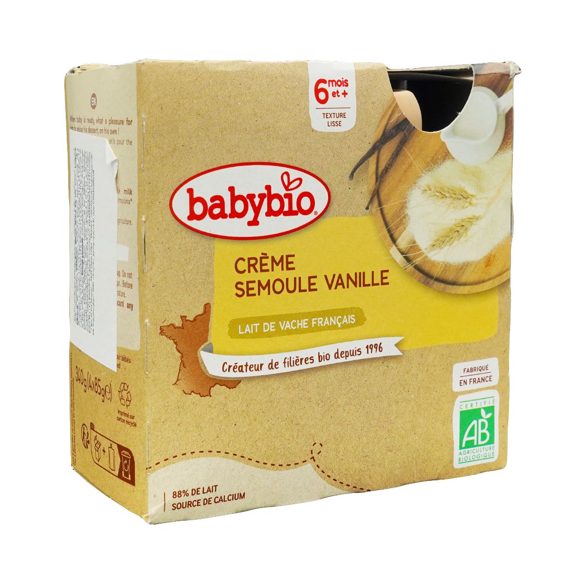 BabyBio - ბეიბი ბიო ფრანგული პუდინგი ვანილით 4 ცალი 0818