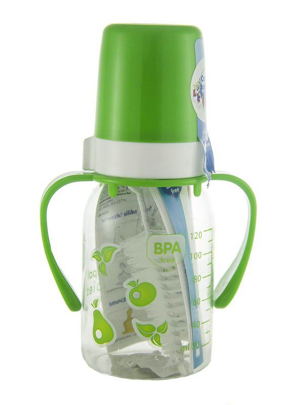 Canpol - კანპოლი ბოთლი ტრიტანის (BPA 0%) სახელურით 120 მლ. 11/821