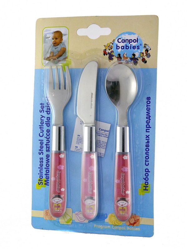 Canpol - კანპოლი ნაკრები - დანა, ჩანგალი, კოვზი (მეტალის) 9/477