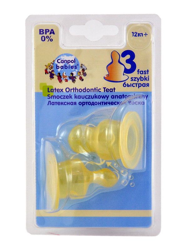 Canpol - კანპოლი საწოვარა - ლატექსის - ორთოდონტული - სწრაფი - 2ც 23/103