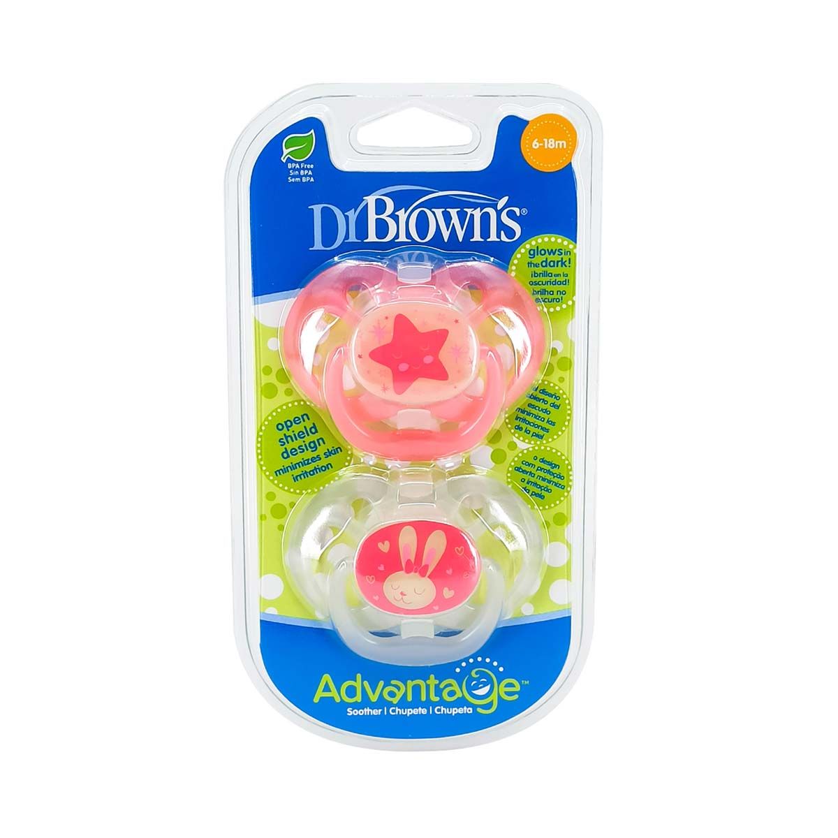 DrBrowns - დოქტორ ბრაუნი მანათობელი მატყუარა ვარდისფერი 6-18თ. 2ცალი 1901