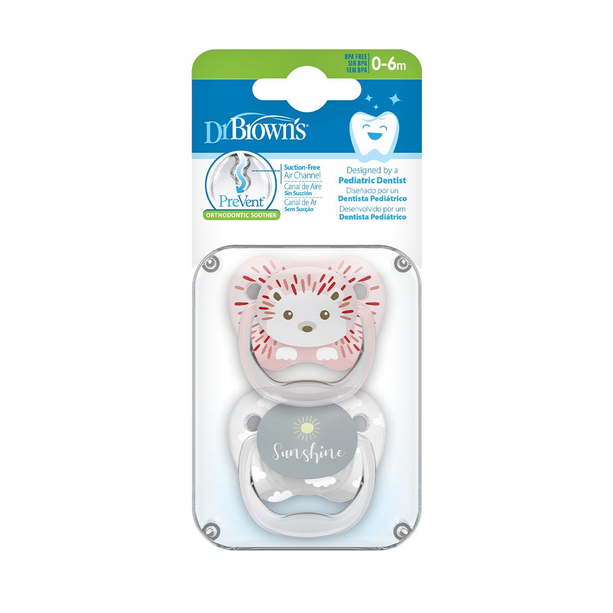 DrBrowns - დოქტორ ბრაუნი მატყუარა PreVent ვარდისფერი და ნაცრისფერი 2 ცალი 1190