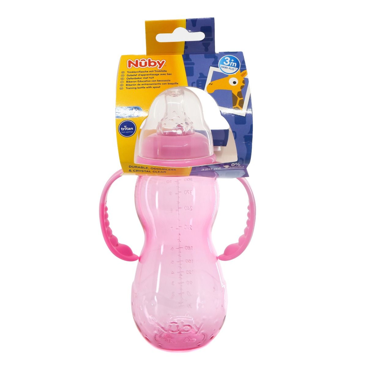 Nuby - ნუბი ბოთლი სახელურით 320მლ 4536