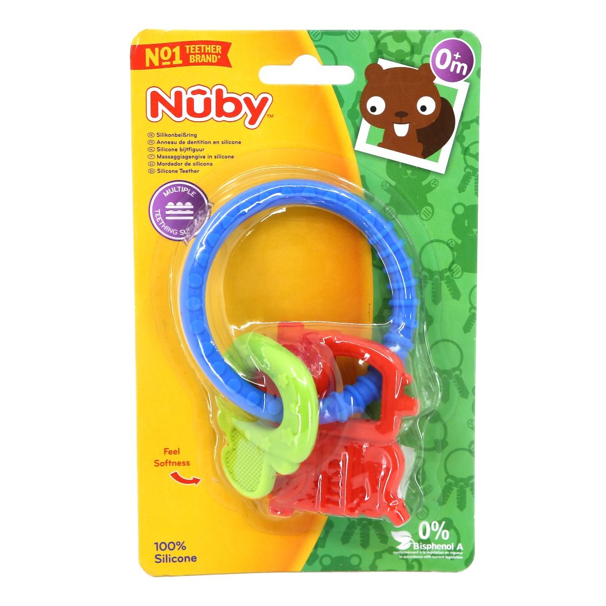 Nuby - ნუბი ღრძილების მასაჟორი სილიკონის 0988