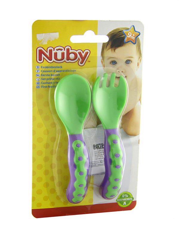 Nuby - ნუბი კოვზი+ჩანგალი First age 1+1 5253