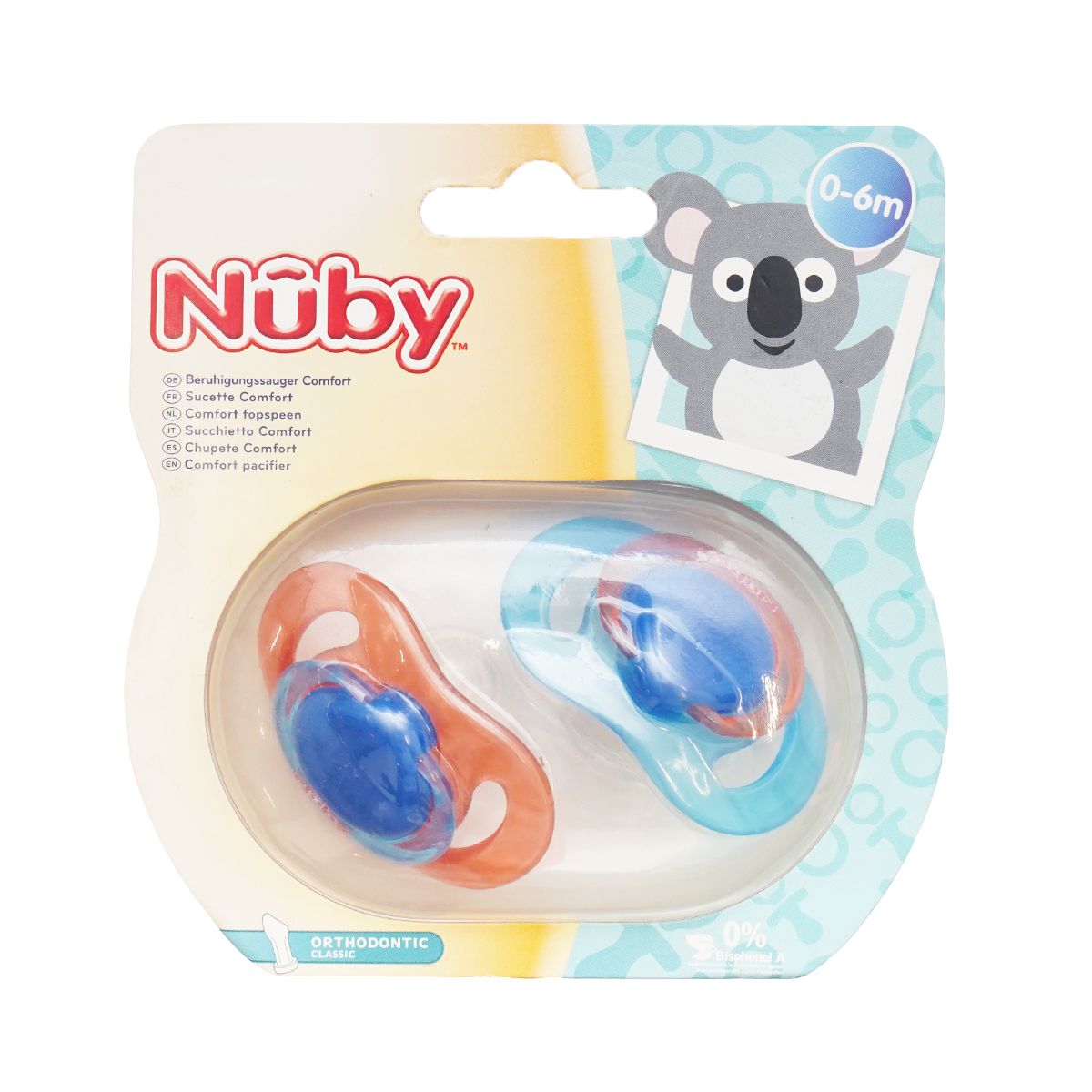 Nuby - ნუბი საწოვარა კლასიკური 2 ცალი 0-6 თვე 2991