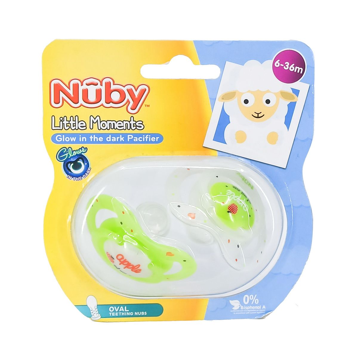 Nuby - ნუბი საწოვარა ოვალური 2 ცალი 6-36 თვე 8925