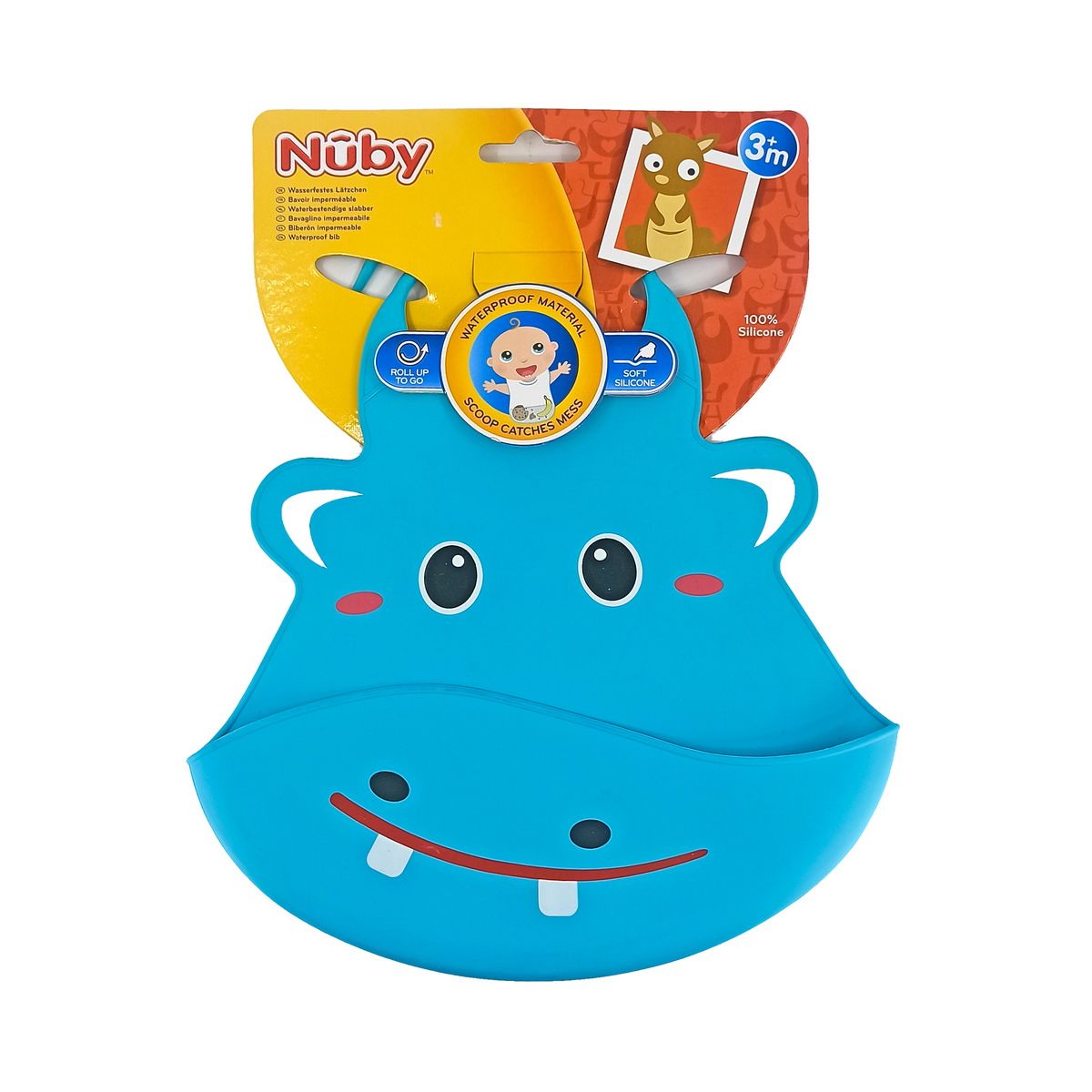 Nuby - ნუბი სილიკონის წინსაფარი პრინტით 4398