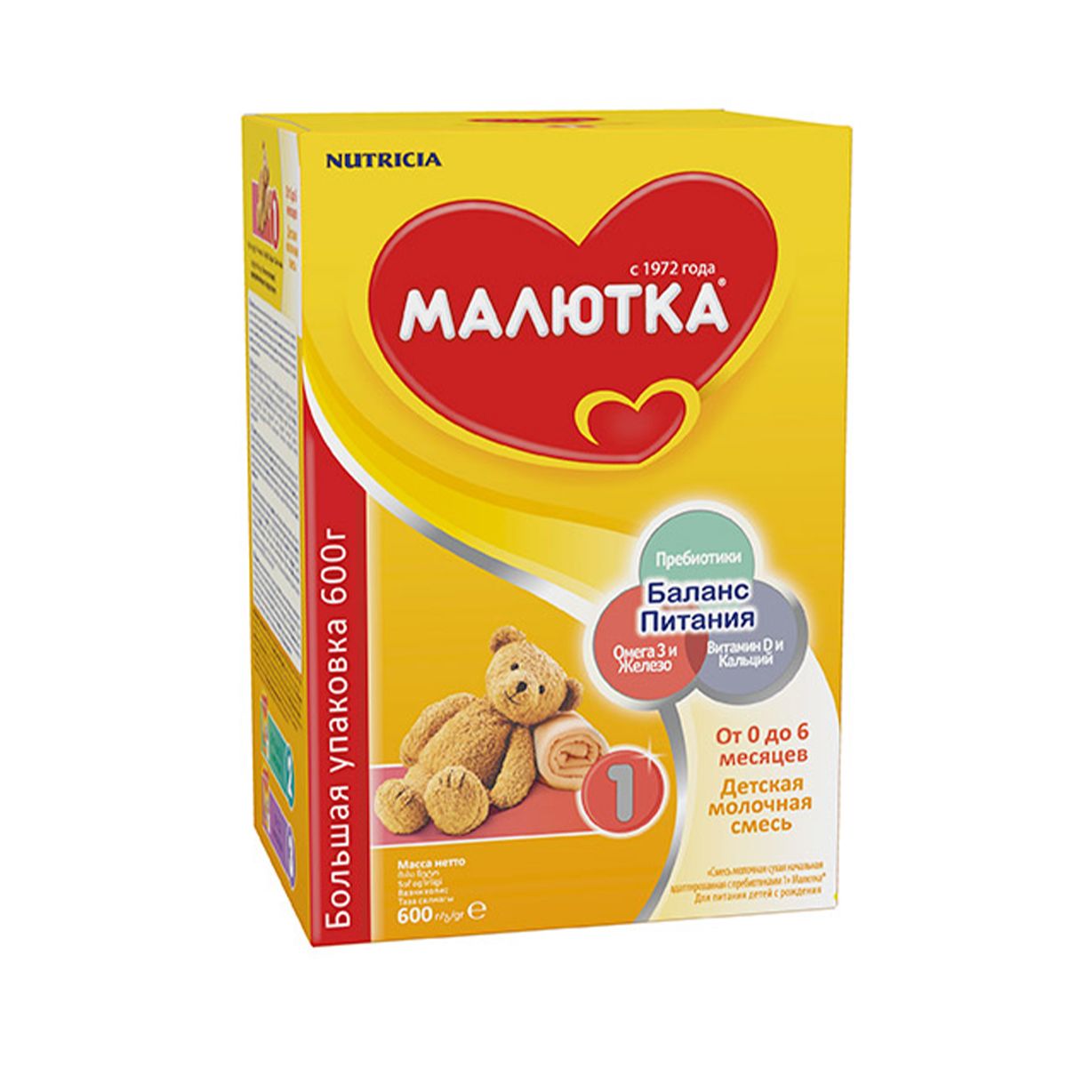 მალიუტკა 1 ადაპტირებული რძე 0 თვიდან 600გ 3496