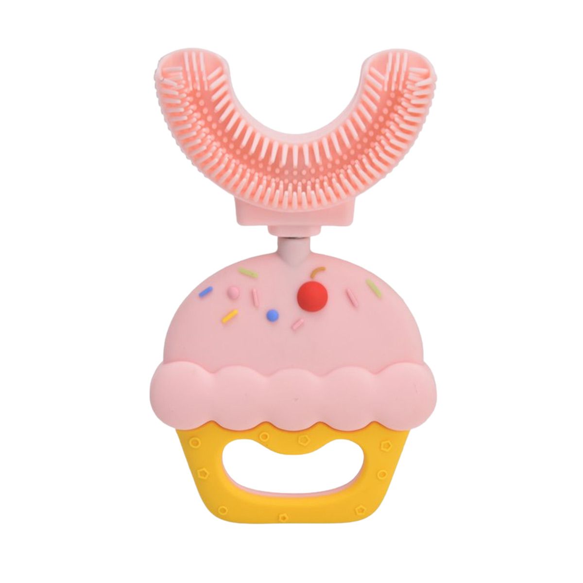 საბავშვო კბილის ჯაგრისი მაფინი ვარდისფერი 3095