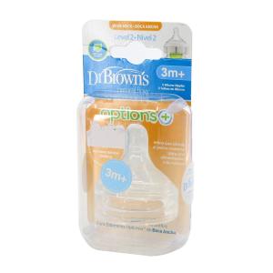 DrBrowns - დოქტორ ბრაუნი ბოთლის განიერყელიანი საწოვარა 3-6 თვე 2ცალი 1748